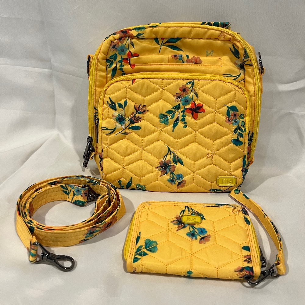 Lug Ranger bag & Rodeo wallet set - Yellow Floral